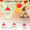 Miniatyrbild 2 av 5: Julgransbelysning - batteridrivna ljusslingor - Jultomten 3 meter KLB