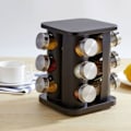 Miniatyrbilde 5 av 8: Krydderbeholder med 12 glass, roterende krydderbeholder i rustfritt stål KLB