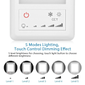 Miniatyrbillede 2 af 8: Ebtools DC12/24V 28 LED RV loftslampe, touch control LED KLB