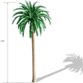 Miniatyrbillede 3 af 8: Model kokosnøddepalme landskabsmodel træ, plastik kokosnøddepalme KLB