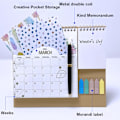 Miniatyrbillede 3 af 5: Skrivebords kalender 2024 januar 2024-december 2024 12 månedlig Wan Style1 KLB