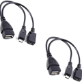 Miniatyrbilde 1 av 3: USB-portadapter, OTG-kabel og Power HOST-drevet nettbrett-PC 2-pakning