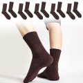 Miniatyrbilde 5 av 5: Pairs Men's Wool Socks Thick Warm Socks Soft Wool Hiking Light Gray KLB