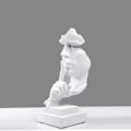 Miniatyrbilde 4 av 5: Stillhet er gull Abstrakt Resin Figur (Sølv)