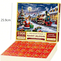 Miniatyrbild 7 av 7: Julpussel, julkalender 2024, låda med 24 1008 bitar vuxenpussel, vuxenpussel, julklapp överraskning för barn