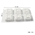 Miniatyrbillede 7 af 7: Bubbles Clouds Silikoneform Firkantet Mousse Kage Bageforme