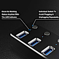 Miniatyrbillede 3 af 8: USB 3.0 hub, 7-port USB hub USB-adapter med individuel tænd/sluk-knap