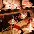 Miniatyrbild 4 av 7: Rosa Flamingo LED-ljusslingor för utomhusbruk 3m Set med 20 KLB