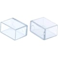 Miniatyrbilde 1 av 4: 12 stk rektangulære anti-ripe PVC stolebendeksler for møbelben, 20 x 30 mm, 2,0 x 3,0 cm, gjennomsiktig-
