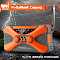 Pikkukuva 6 / 7: 2022 Aurinkoradio Hätäradio Kammella, 10 000 mAh Kannettava Kammella Radio