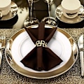 Miniatyrbilde 2 av 5: (Sett med 8) Serviettringer - Gull Serviettholder Rund Metall Serviettspenne for Høytidsfest Middag Bryllup Spisestue Bord Juledekorasjon