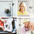 Pikkukuva 2 / 5: Kantava oven lukko, matkalukko, AirBNB-lukko, koululukko, sopii myös kodin turvallisuuteen (musta × 1) KLB