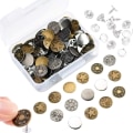 Miniatyrbilde 8 av 8: 120 Set Lær Trykknappsett 6 Farge Metall Trykknapper med 4PCS