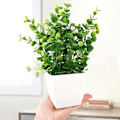 Miniatyrbillede 4 af 6: 2 stk. Kunstige Mini-potteplanter i Plastik
