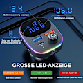 Miniatyrbillede 4 af 6: Bluetooth-adapter til bil, Bluetooth FM-sender med QC3.0 & PD3.0 Type C