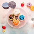 Miniatyrbillede 4 af 5: Ensfarvede brune standardstørrelse lige cupcake-forme