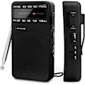 Miniatyrbilde 1 av 5: VHF/FM/AM radio batteridrevet liten, transistorradio verdensmottaker radio
