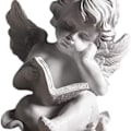 Miniatyrbillede 1 af 5: Resin Kerub Engel Have Statue, Charmerende Engel Skulptur, Mindesmærke Statue til