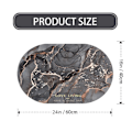 Miniatyrbillede 2 af 5: Diatoméjord Absorberende Gulvmåtte Oval Badeværelsesdør Antislip Fodmåtte Hurtigtørrende Dør
