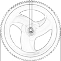 Pikkukuva 4 / 5: 2 x takapyörä 293 mm 78 hammasta käsityöläisille, kumppaneille,