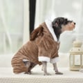 Miniatyrbilde 4 av 4: Søte juleklær for hunder, varme for vinteren, mønster: Elg for katter og hunder, julekostyme for teddy, terrier, chihuahua
