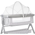 Miniatyrbilde 1 av 4: Myggnett for barneseng/vugger/reiseseng/ekstraseng/parasollseng for baby, fint mesh-stoff, enkelt å installere, (hvit, 96 x 55 cm) KLB
