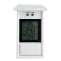 Miniatyrbild 1 av 5: Digital inomhus/utomhus max min växthus termometer vit