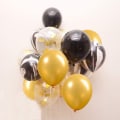 Miniatyrbillede 3 af 5: Ohighing Pakke med 50 Balloner Sorte Guld Balloner med Guld Konfetti Ballon til KLB