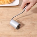 Miniatyrbilde 6 av 8: Pastarull i rustfritt stål for baking av pasta, kjeks, pizza og deig (sølv)