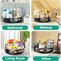 Miniatyrbillede 4 af 5: 12\" Lazy Susan Organizer, Sort Metal og Stål Roterende Krydderihylde med Drejeskive til Køkken Pantry KLB