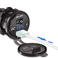 Miniatyrbillede 2 af 5: QC 3.0 USB-stikkontakt til bil 12V/24V-3.0 billader installationsstik