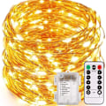 Miniatyrbild 1 av 8: Batteridrivna ljusslingor, ECOWHO 10,5M 100 LED varmvit batteridriven KLB