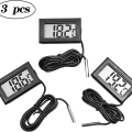 Miniatyrbilde 1 av 7: Sett med 3 LCD-akvarie-termometre Digital Digital Termometer KLB