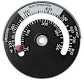 Miniatyrbild 1 av 5: Magnetisk spis termometer eldstad rör termometer för rund trä skorsten rör ugn temperaturmätare (1) KLB