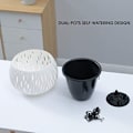 Miniatyrbild 4 av 7: Vita Hängande Planteringskrukor för Inomhusväxter med Dränering