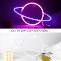 Miniatyrbild 4 av 5: Planet Neon Skylt LED Skyltar Rosa Blå Neonljus Skylt Planet Neon Skylt för Barnrum Sovrum Julgåva Väggdekor