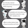 Miniatyrbilde 3 av 5: Galaxy Stjernehimmel-projektor med timer, Astronaut Stjernehimmel-projektorlampe, nattlys for barn og voksne, med fjernkontroll