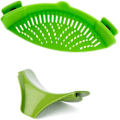 Pikkukuva 1 / 5: Silikoni Snap-on -siivilä + keittosuppilo kattiloille, universaali koko/lämpökestävä materiaali