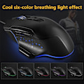 Miniatyrbillede 2 af 8: Gaming mus med led-lys, programmerbar, ergonomisk