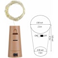 Miniatyrbillede 4 af 5: 9x20 LED-bokslys, korkbokslys LED-lyssnorlyskæder DIY-bokselys, varm hvid KLB