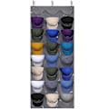 Miniatyrbild 1 av 5: 24 Djupa Fickhatthylla - Hat Organizer - Hatthållare för Basebollkepsar, Synlig Hatthållare - Basebollkepshylla för Väggdörr med 3 Krokar