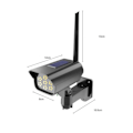 Miniatyrbillede 3 af 7: Solcelledrevet LED-væglampe med sensor, simulering, overvågningskamera, blændfri, tyverisikring