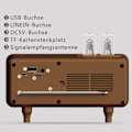 Miniatyrbillede 6 af 8: Retro radio med Bluetooth, FM AM SW køkkenradio retro batteriradio bærbar