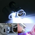 Miniatyrbillede 5 af 5: 60x Mini Lup, Lomme Lup Mikroskop LED UV Lys til Juvelerer KLB