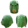 Miniatyrbillede 2 af 5: Sød sjov grøn fisk maske voksen latex dyr fuld hoved maske Halloween kostume cosplay fest rekvisitter