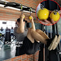 Miniatyrbild 5 av 5: 2 stycken (gula) Fitness handledsboll Pull-ups utrustning träning