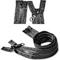 Miniatyrbild 5 av 5: Mesh Zipper 100cm Dragkedja för Jackor Rockar Sömnad Hantverk, Svart Färg, 1 Styck