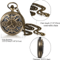 Pikkukuva 5 / 5: Vintage taskukello r mix numeroilla steampunk-luurankokello