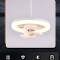 Miniatyrbilde 4 av 5: 60W takvifte Takvifter med lys og fjernkontroll 3-farget LED taklampe med 3-trinns vifte KLB