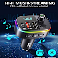 Pikkukuva 2 / 6: Bluetooth-sovitin autoon, PD 18W & QC3.0 FM-lähetin auto Bluetooth 5.0, 9 RGB